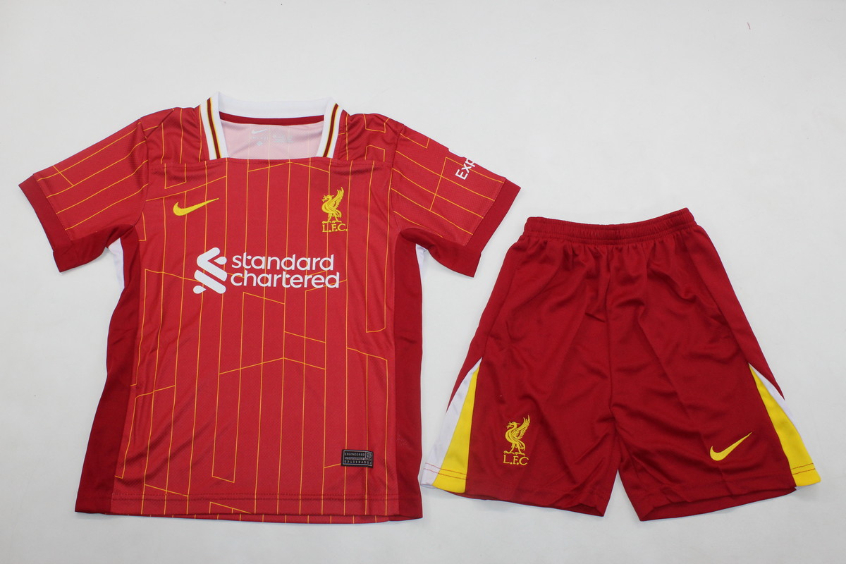 Kids-Liverpool 24/25 Home Soccer Jersey